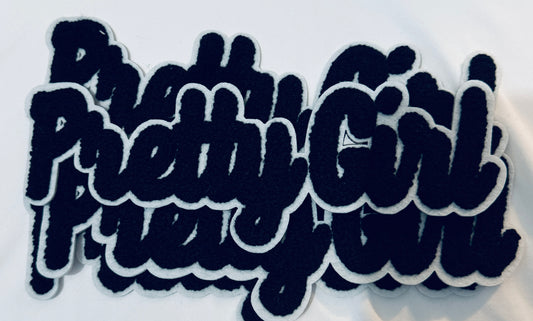 Pretty Girl Chenille Patch in various colors