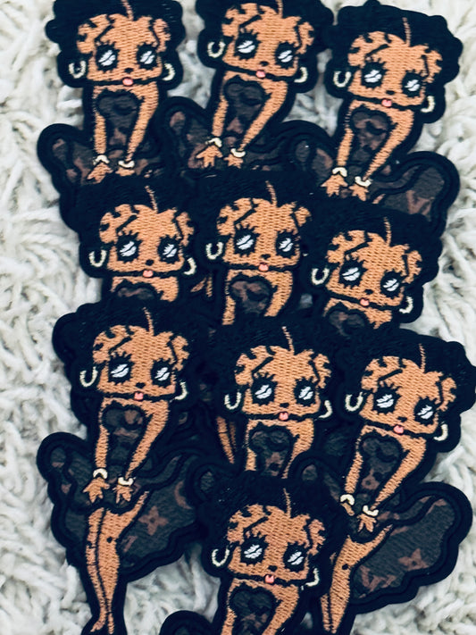 Faux Brown Betty Embroidery Patch
