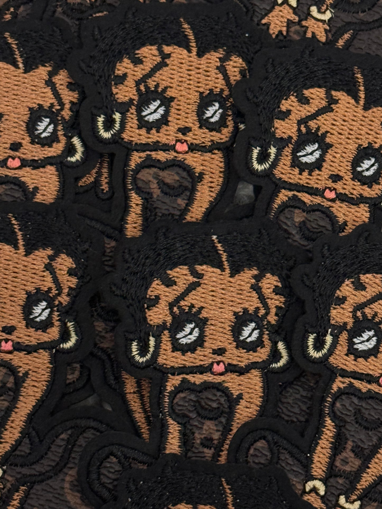 Faux Brown Betty Embroidery Patch