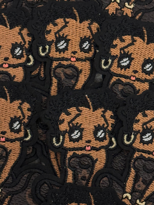 Faux Brown Betty Embroidery Patch