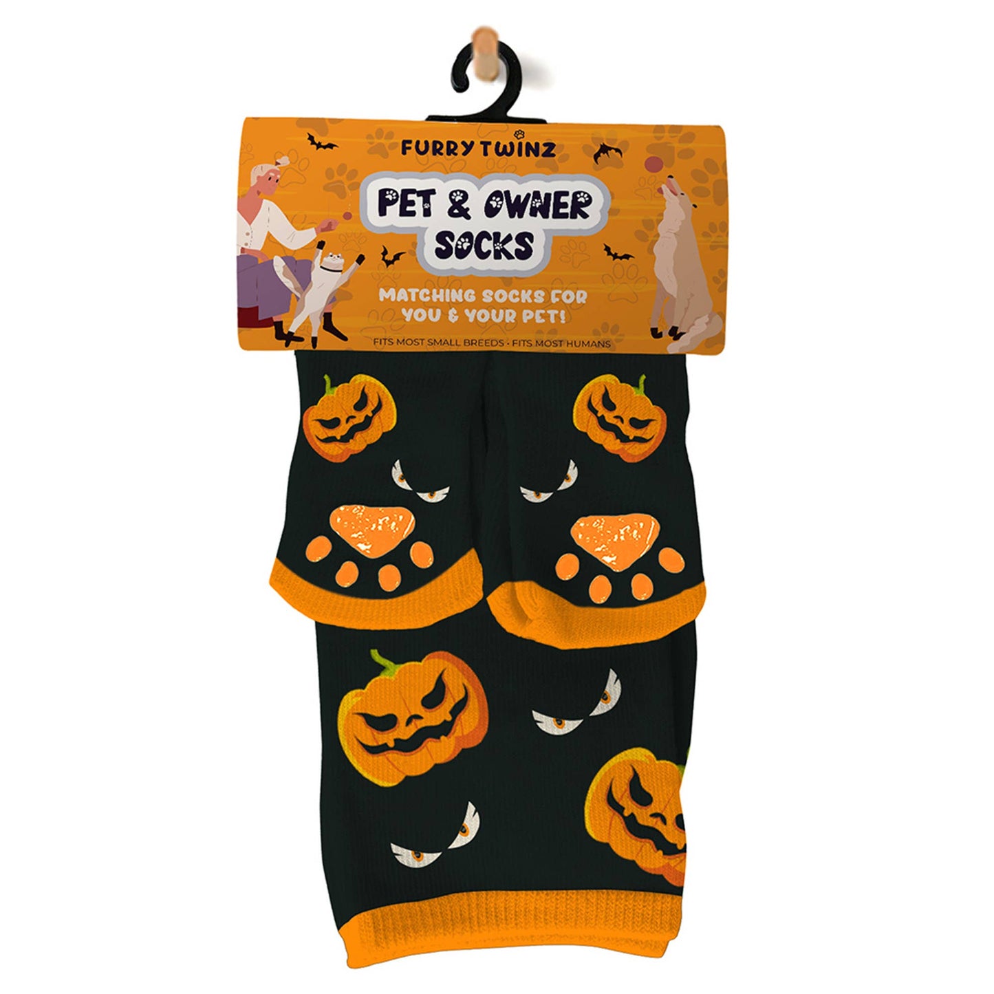 Matching Pet And Human Fun Socks - Pumpkin