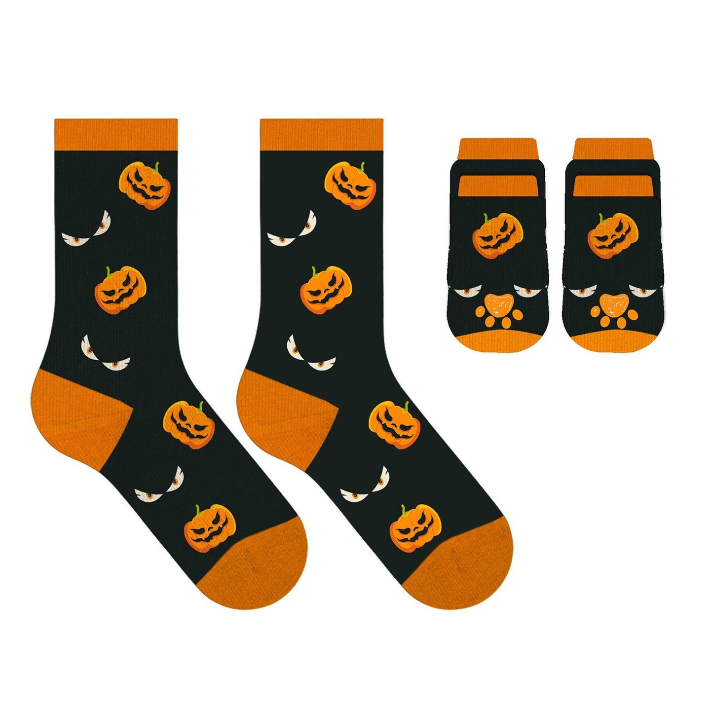 Matching Pet And Human Fun Socks - Pumpkin
