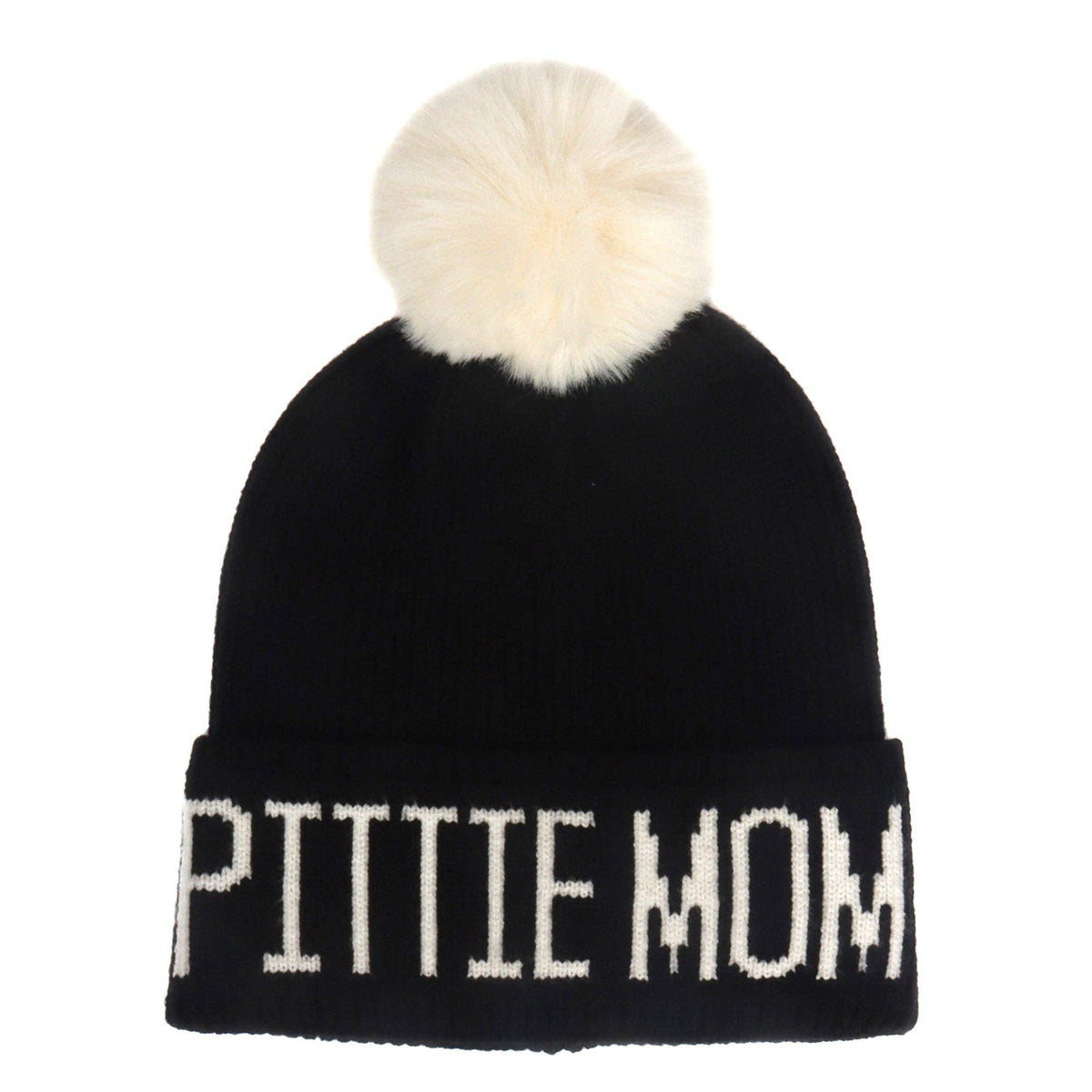 Pittie Mom PomPom Knit Beanie | Warm Winter Hat for Pitbull Lovers | HatPhile