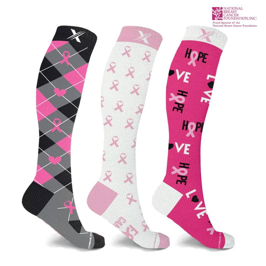 BREAST CANCER AWARENESS HOPE & LOVE SOCKS -