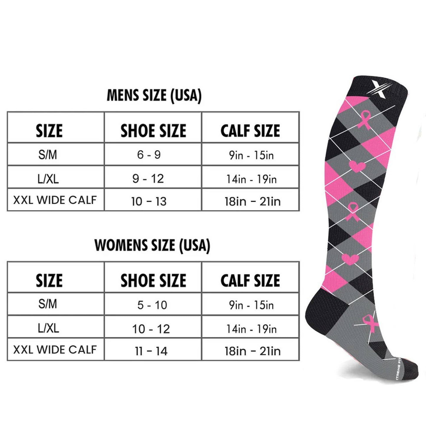 BREAST CANCER AWARENESS HOPE & LOVE SOCKS -