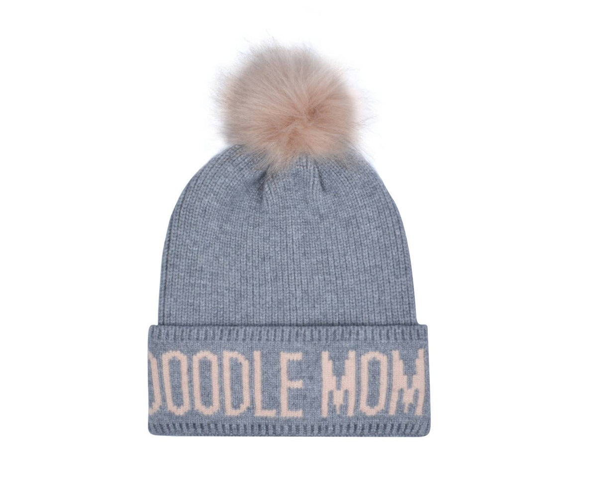 Doodle Mom PomPom Knit Beanie | Warm Winter Hat for Dog Lovers | HatPhile