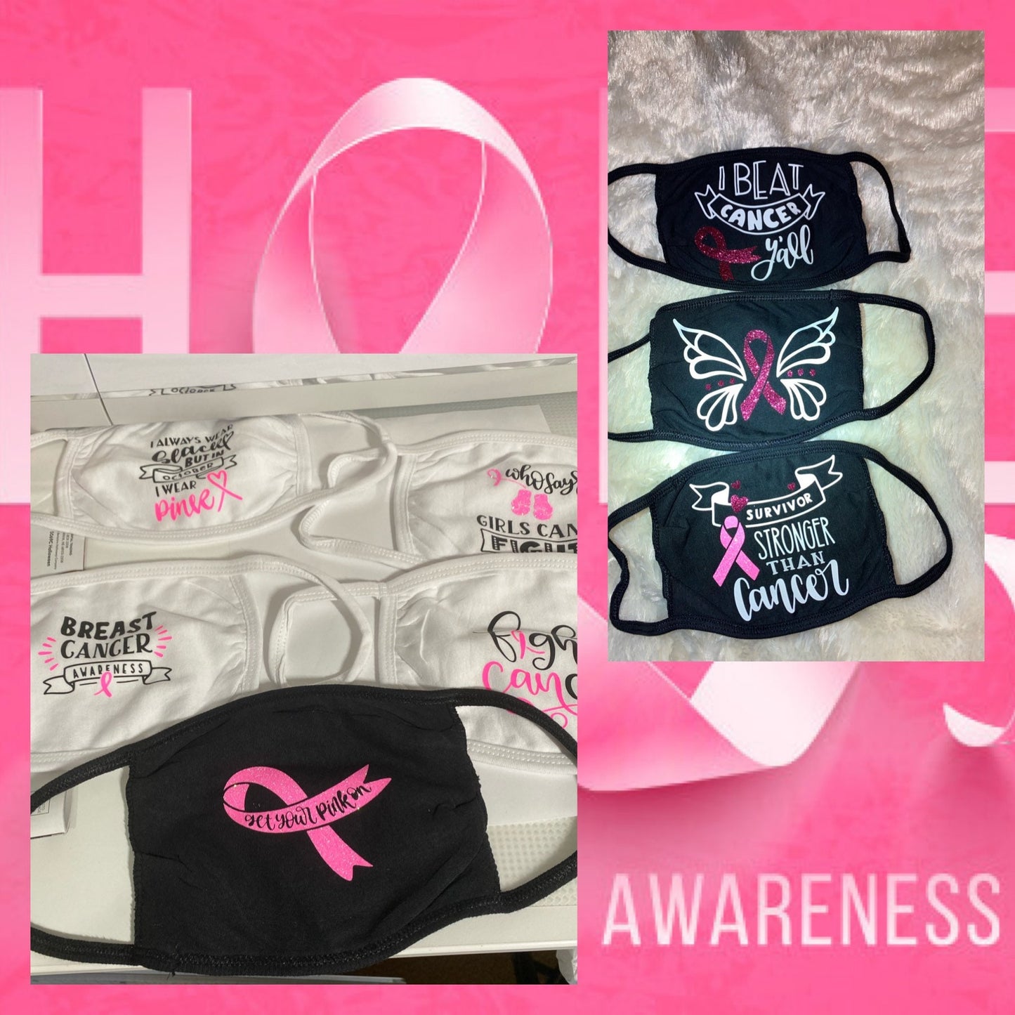 Breast Cancer Awareness masks